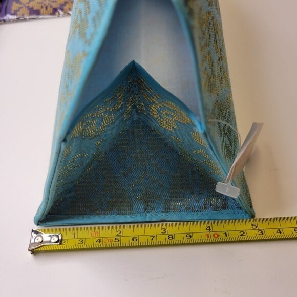 Blue and Gold Songket Tissue Box Holder - Picture 9 of 11